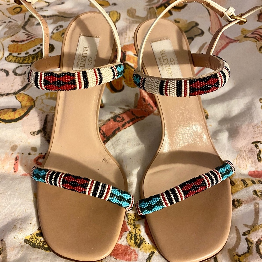 VALENTINO GARAVANI
Tribal Beaded Leather Sandals